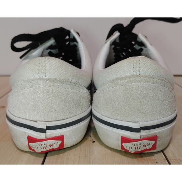 Vans Old Skool Pro Marshmallow and Black Sneakers - Picture 5 of 8